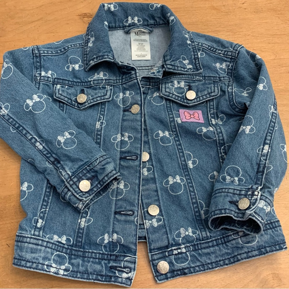 Disney Minnie Mouse Girl’s Denim Jean Jacket Size 5